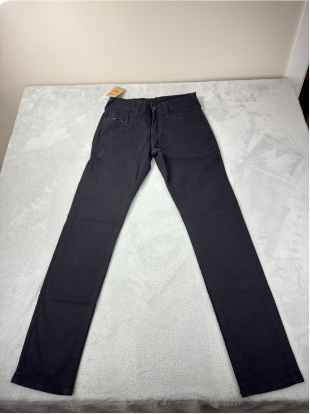 True Religion NWT Men's Size 30 W X 34 L Blk Zipper Fly Denim Jeans Embroidered